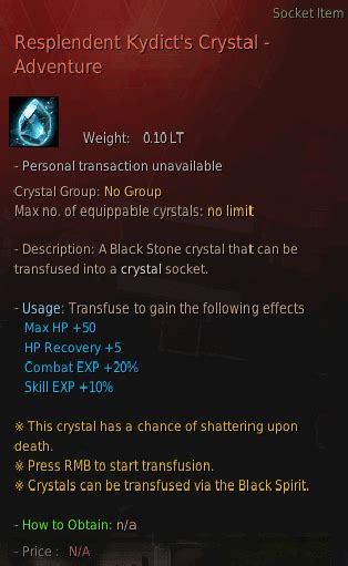 bdo resplendent kydict crystal.